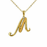Alphabet Memorial Ashes Pendant - Letter M - Cherished Urns