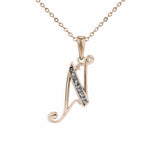 Alphabet Memorial Ashes Pendant - Letter N - Cherished Urns