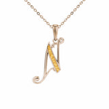 Alphabet Memorial Ashes Pendant - Letter N - Cherished Urns