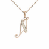 Alphabet Memorial Ashes Pendant - Letter N - Cherished Urns