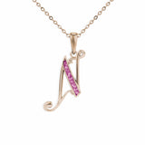 Alphabet Memorial Ashes Pendant - Letter N - Cherished Urns