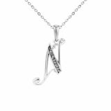Alphabet Memorial Ashes Pendant - Letter N - Cherished Urns