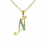 Alphabet Memorial Ashes Pendant - Letter N - Cherished Urns