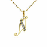 Alphabet Memorial Ashes Pendant - Letter N - Cherished Urns