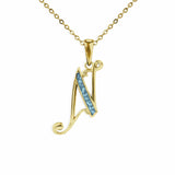 Alphabet Memorial Ashes Pendant - Letter N - Cherished Urns