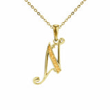 Alphabet Memorial Ashes Pendant - Letter N - Cherished Urns