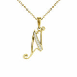 Alphabet Memorial Ashes Pendant - Letter N - Cherished Urns