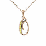 Alphabet Memorial Ashes Pendant - Letter O - Cherished Urns