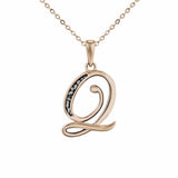 Alphabet Memorial Ashes Pendant - Letter Q - Cherished Urns