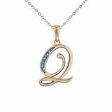Alphabet Memorial Ashes Pendant - Letter Q - Cherished Urns