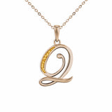Alphabet Memorial Ashes Pendant - Letter Q - Cherished Urns