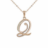 Alphabet Memorial Ashes Pendant - Letter Q - Cherished Urns