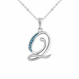 Alphabet Memorial Ashes Pendant - Letter Q - Cherished Urns