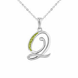 Alphabet Memorial Ashes Pendant - Letter Q - Cherished Urns