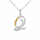 Alphabet Memorial Ashes Pendant - Letter Q - Cherished Urns