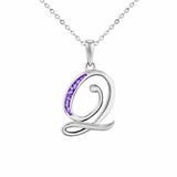 Alphabet Memorial Ashes Pendant - Letter Q - Cherished Urns