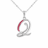 Alphabet Memorial Ashes Pendant - Letter Q - Cherished Urns
