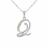 Alphabet Memorial Ashes Pendant - Letter Q - Cherished Urns