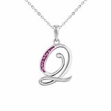 Alphabet Memorial Ashes Pendant - Letter Q - Cherished Urns