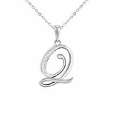 Alphabet Memorial Ashes Pendant - Letter Q - Cherished Urns