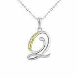 Alphabet Memorial Ashes Pendant - Letter Q - Cherished Urns
