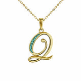 Alphabet Memorial Ashes Pendant - Letter Q - Cherished Urns
