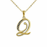Alphabet Memorial Ashes Pendant - Letter Q - Cherished Urns