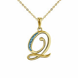 Alphabet Memorial Ashes Pendant - Letter Q - Cherished Urns