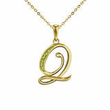Alphabet Memorial Ashes Pendant - Letter Q - Cherished Urns