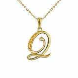 Alphabet Memorial Ashes Pendant - Letter Q - Cherished Urns