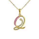 Alphabet Memorial Ashes Pendant - Letter Q - Cherished Urns
