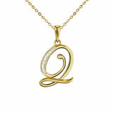 Alphabet Memorial Ashes Pendant - Letter Q - Cherished Urns