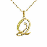 Alphabet Memorial Ashes Pendant - Letter Q - Cherished Urns
