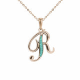 Alphabet Memorial Ashes Pendant - Letter R - Cherished Urns