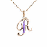 Alphabet Memorial Ashes Pendant - Letter R - Cherished Urns