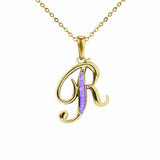 Alphabet Memorial Ashes Pendant - Letter R - Cherished Urns