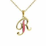 Alphabet Memorial Ashes Pendant - Letter R - Cherished Urns