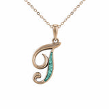 Alphabet Memorial Ashes Pendant - Letter T - Cherished Urns