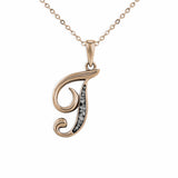 Alphabet Memorial Ashes Pendant - Letter T - Cherished Urns