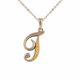 Alphabet Memorial Ashes Pendant - Letter T - Cherished Urns