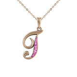 Alphabet Memorial Ashes Pendant - Letter T - Cherished Urns