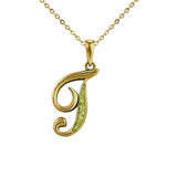 Alphabet Memorial Ashes Pendant - Letter T - Cherished Urns