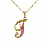 Alphabet Memorial Ashes Pendant - Letter T - Cherished Urns