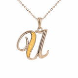 Alphabet Memorial Ashes Pendant - Letter U - Cherished Urns