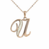 Alphabet Memorial Ashes Pendant - Letter U - Cherished Urns