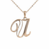 Alphabet Memorial Ashes Pendant - Letter U - Cherished Urns