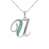 Alphabet Memorial Ashes Pendant - Letter U - Cherished Urns