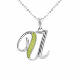Alphabet Memorial Ashes Pendant - Letter U - Cherished Urns