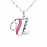 Alphabet Memorial Ashes Pendant - Letter U - Cherished Urns