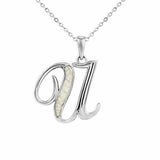 Alphabet Memorial Ashes Pendant - Letter U - Cherished Urns